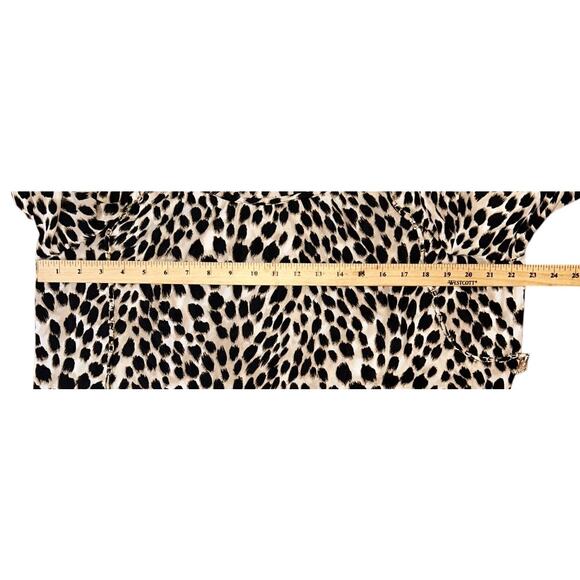 INC International Concepts Animal-Print Chain-Detail Cold-Shoulder Top XL - Picture 4 of 6